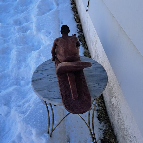 African Statue Man On Boat - Picture 5 of 11